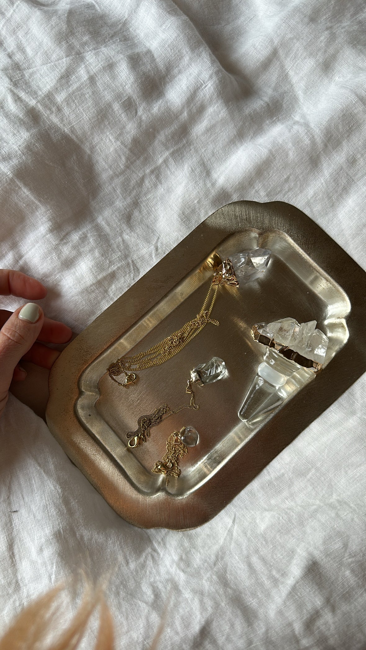 Prasiolithkette - Frau Gold