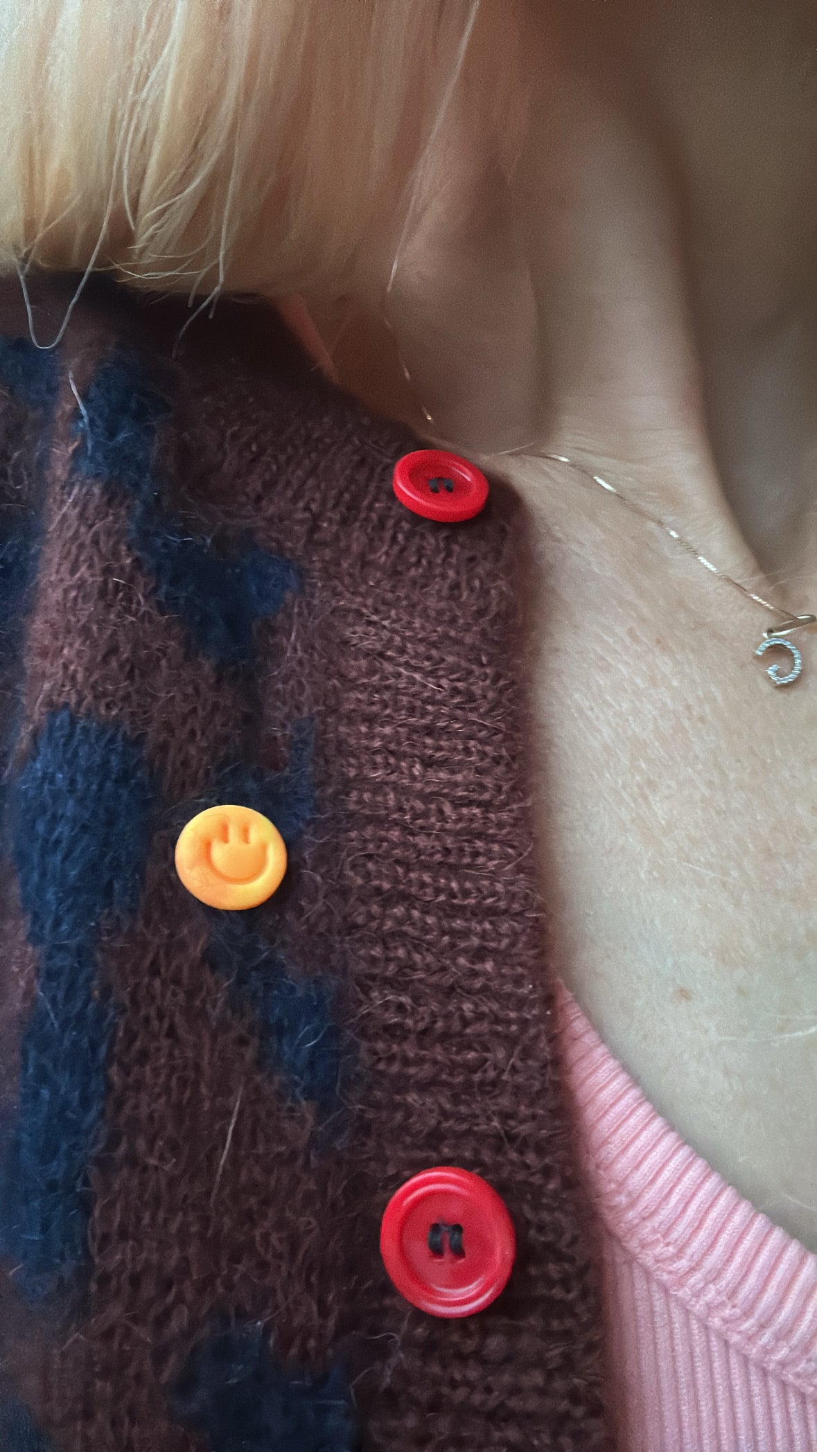 Smiley Pin Neonmarble - Frau Gold