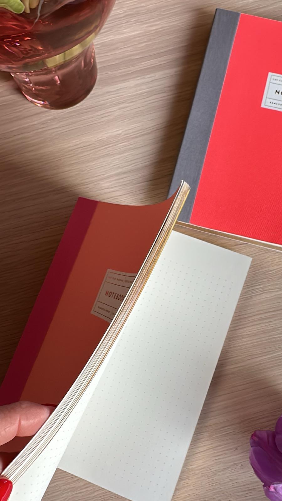 Notebook mit Farbgoldschnitt- viele Farben!