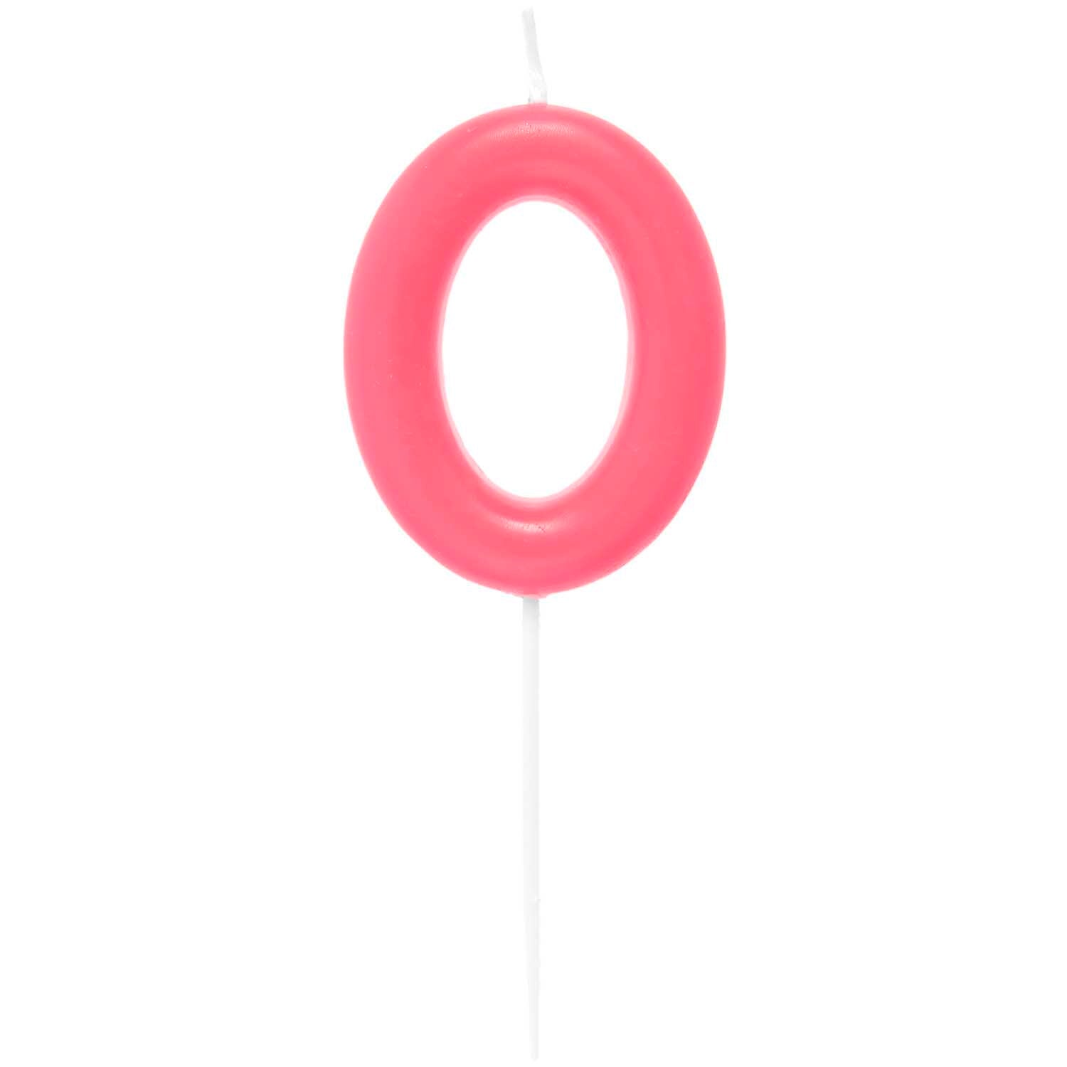 Zahlenkerze Neonpink 0-9