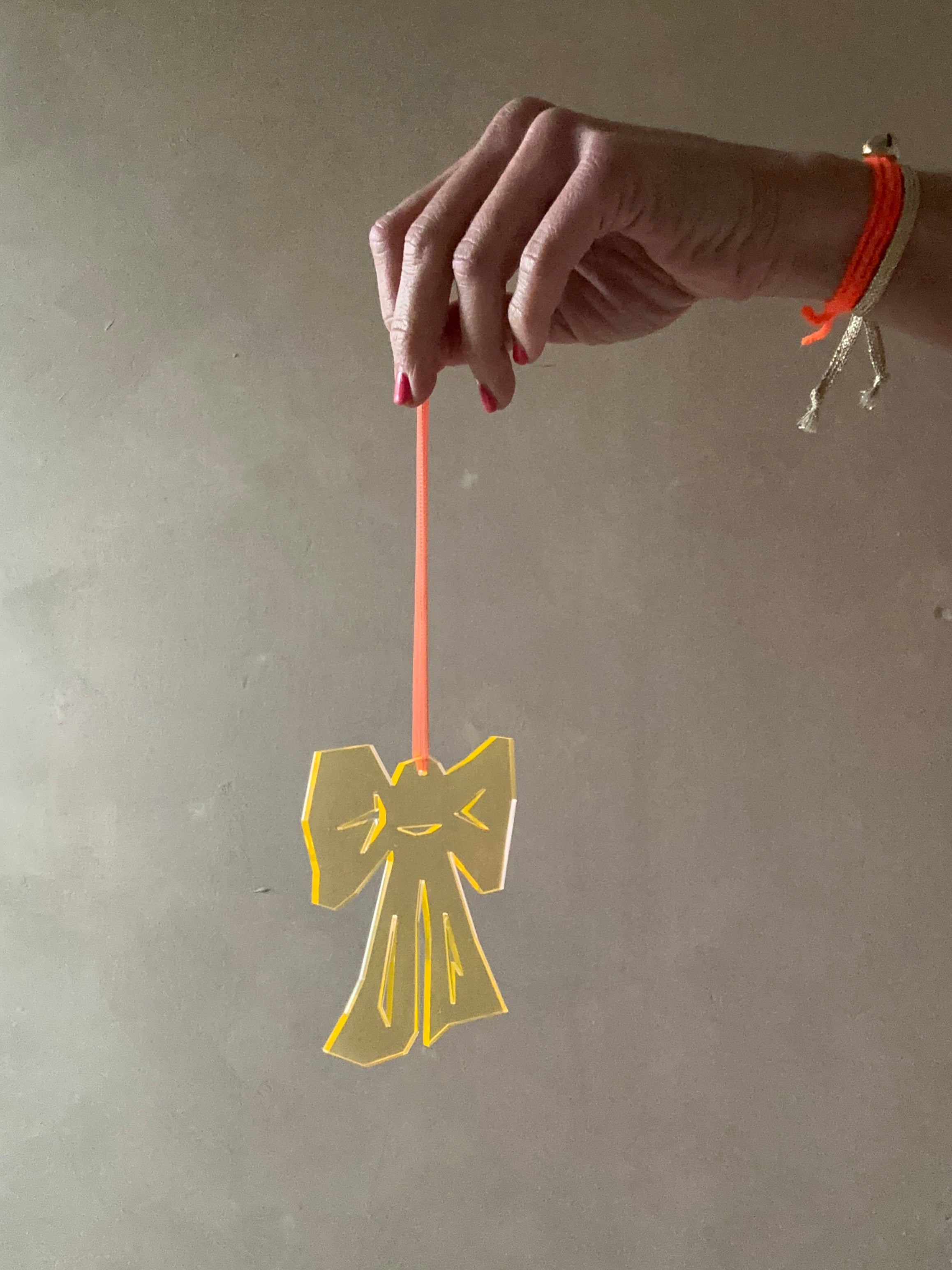 Glowy Bow, Leuchtorange - Frau Gold