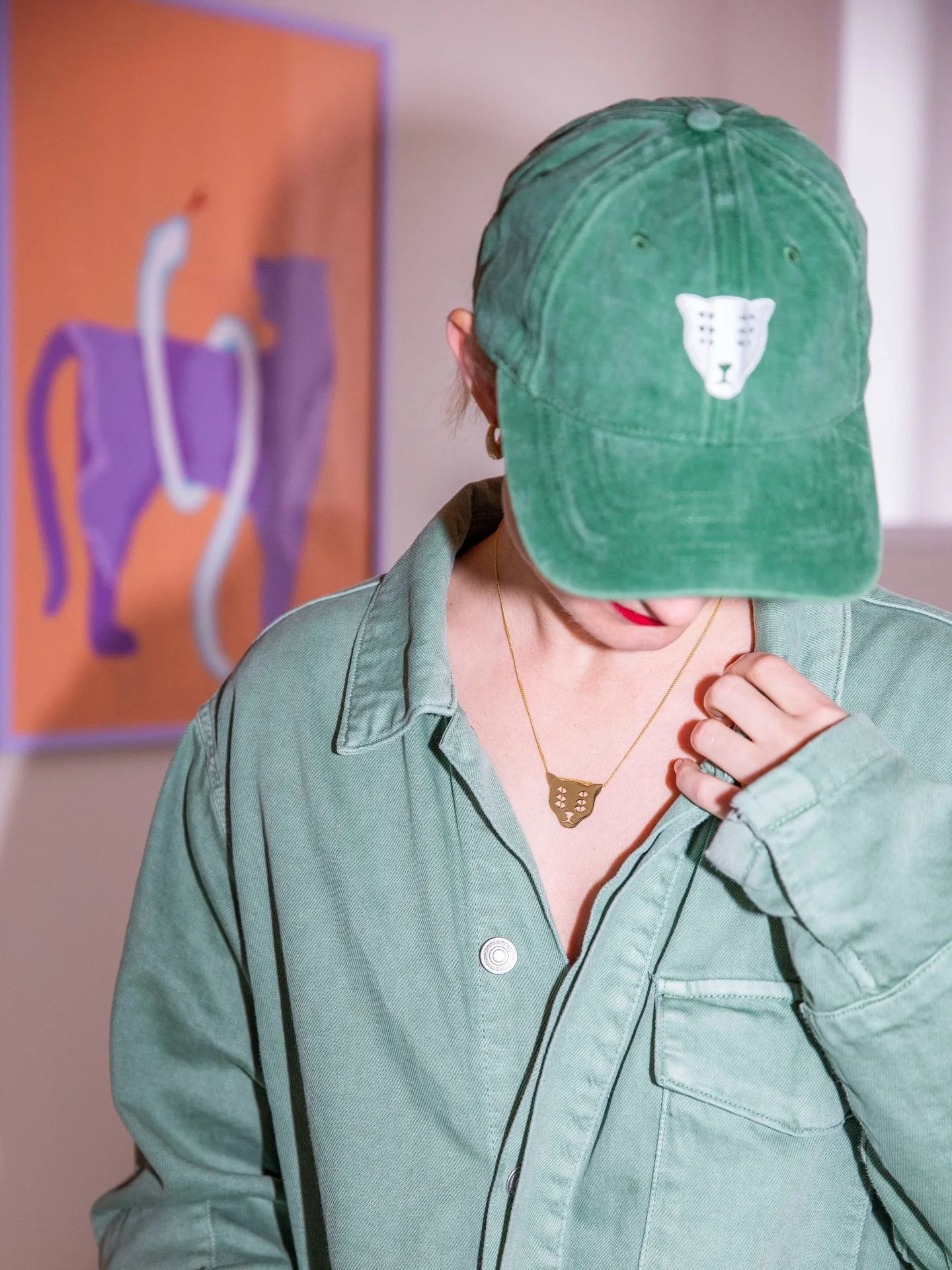 The protector- Edelstahlkette vergoldet - Frau Gold