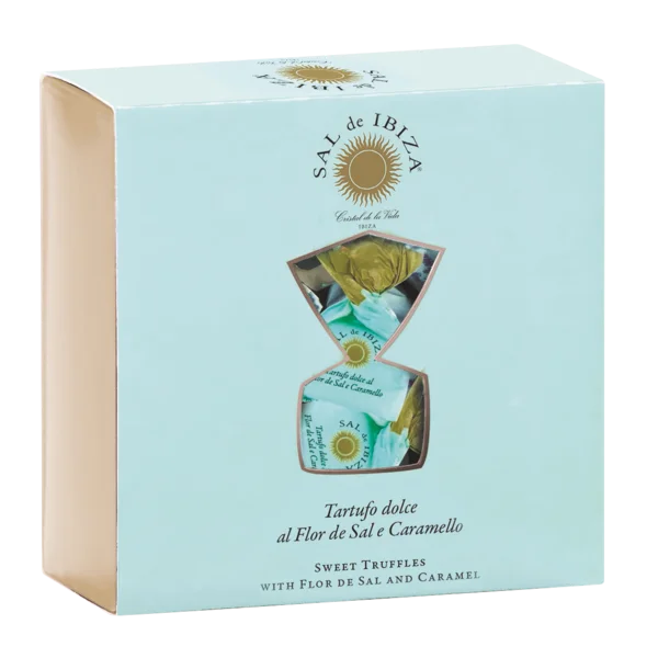 Tartufi dolci Flor de Sal e caramello salato, Geschenkbox - Frau Gold