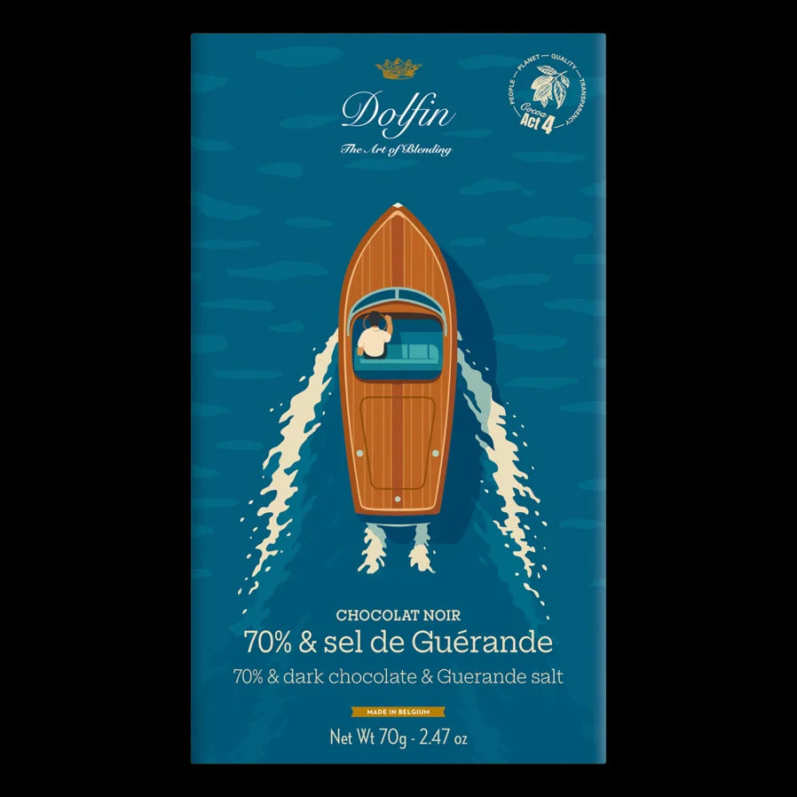 Belgische Zartbitterschokolade mit Shortbread und Guerande- Salz - Frau Gold