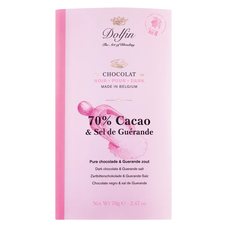 Belgische Tafelschokolade Zartbitter 70% mit Fleur de Sel