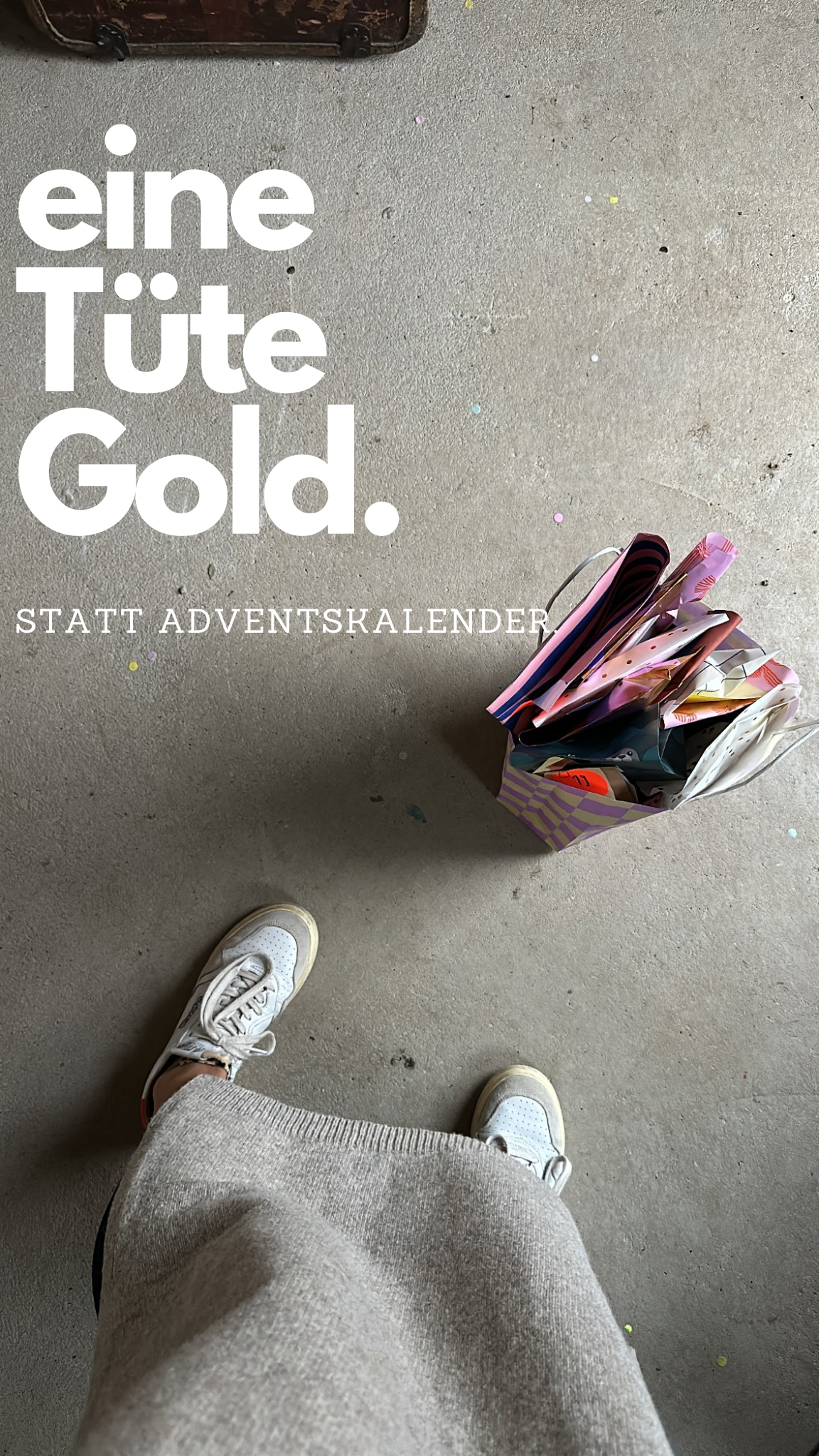 Deine Tüte Gold- statt Adventskalender - Frau Gold