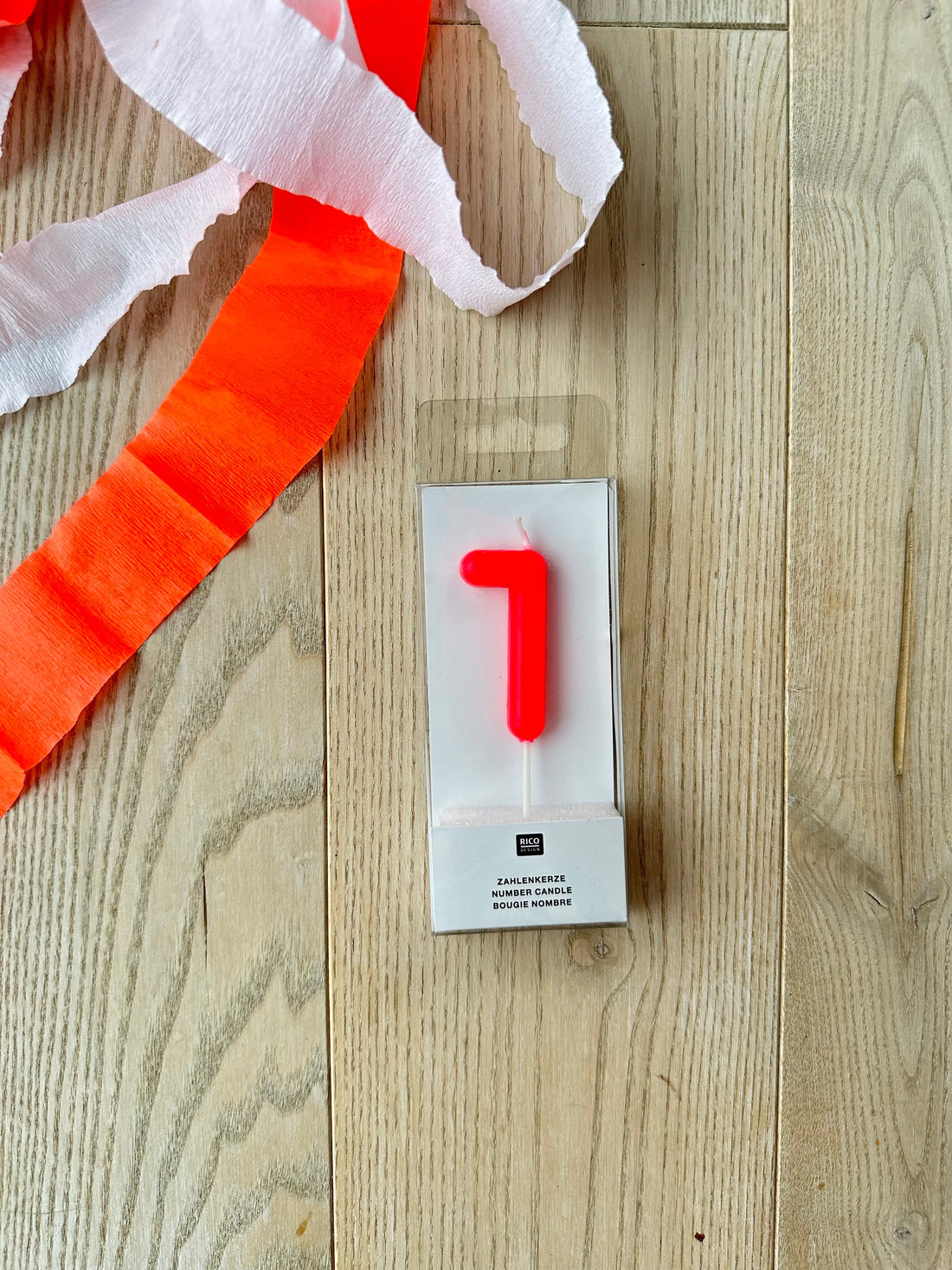 Zahlenkerze Neonpink 0-9 - Frau Gold