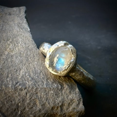 Silberring Moonstone - Frau Gold