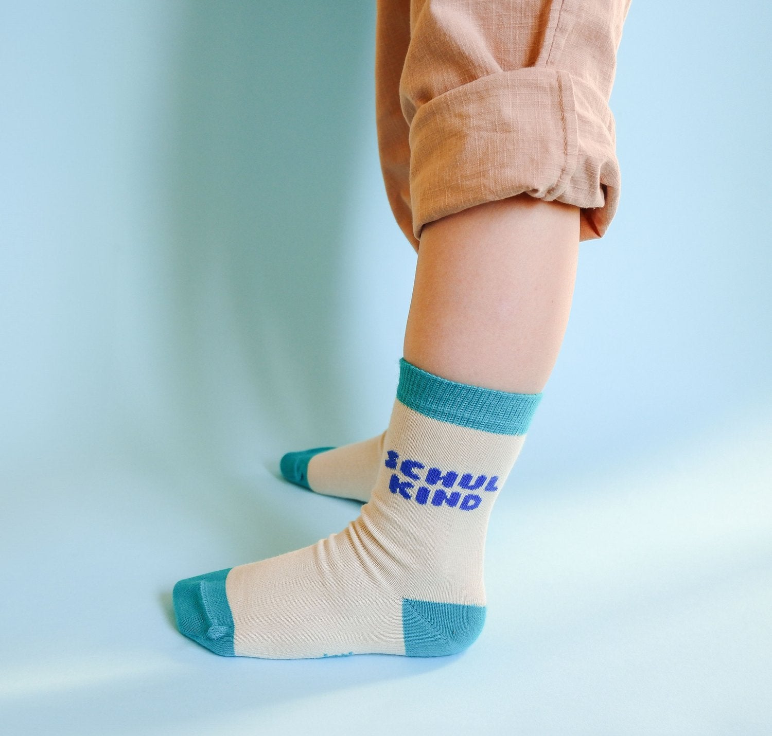 Schulkind Socken Blau - Frau Gold