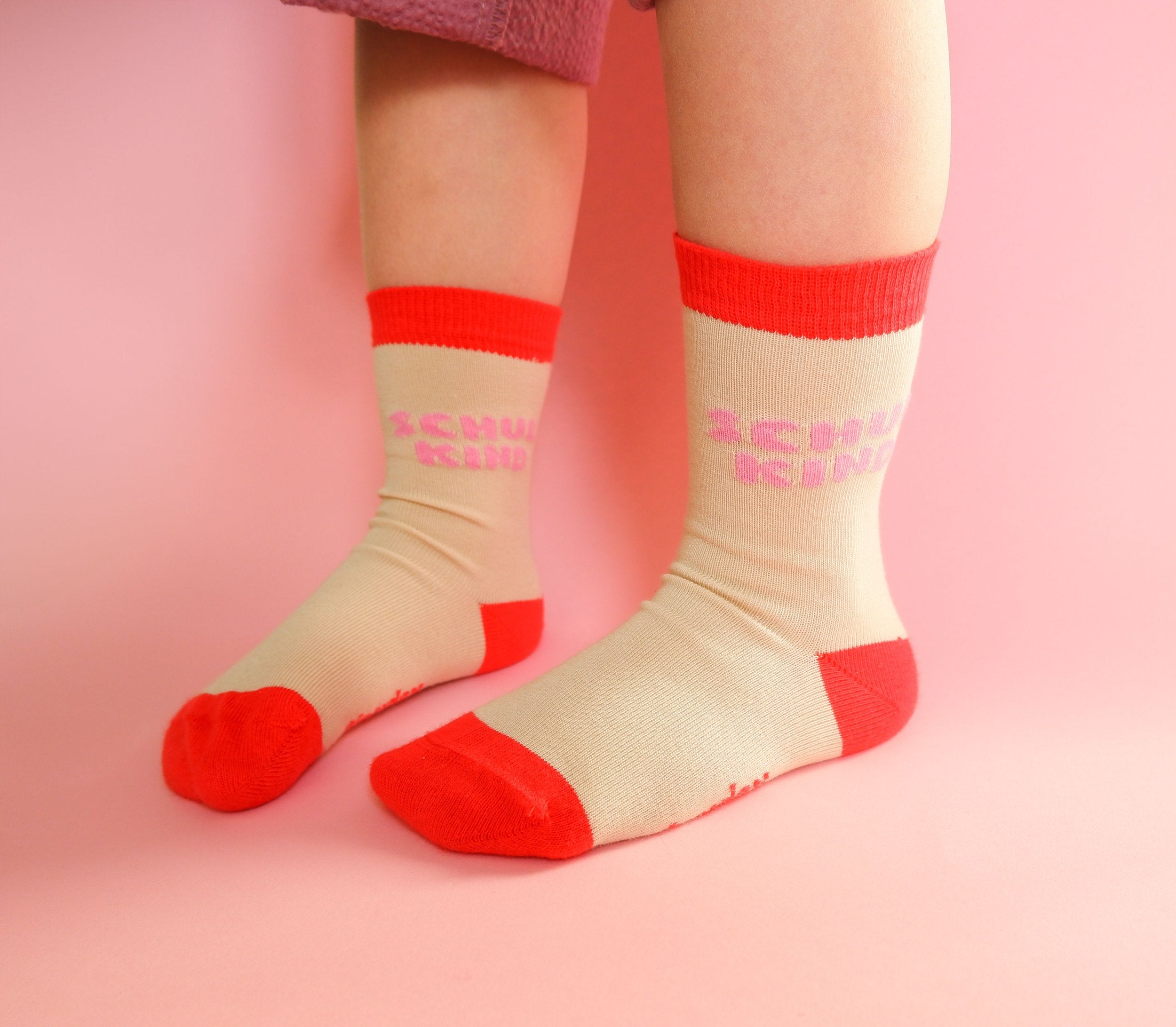 Schulkind Socken Rot