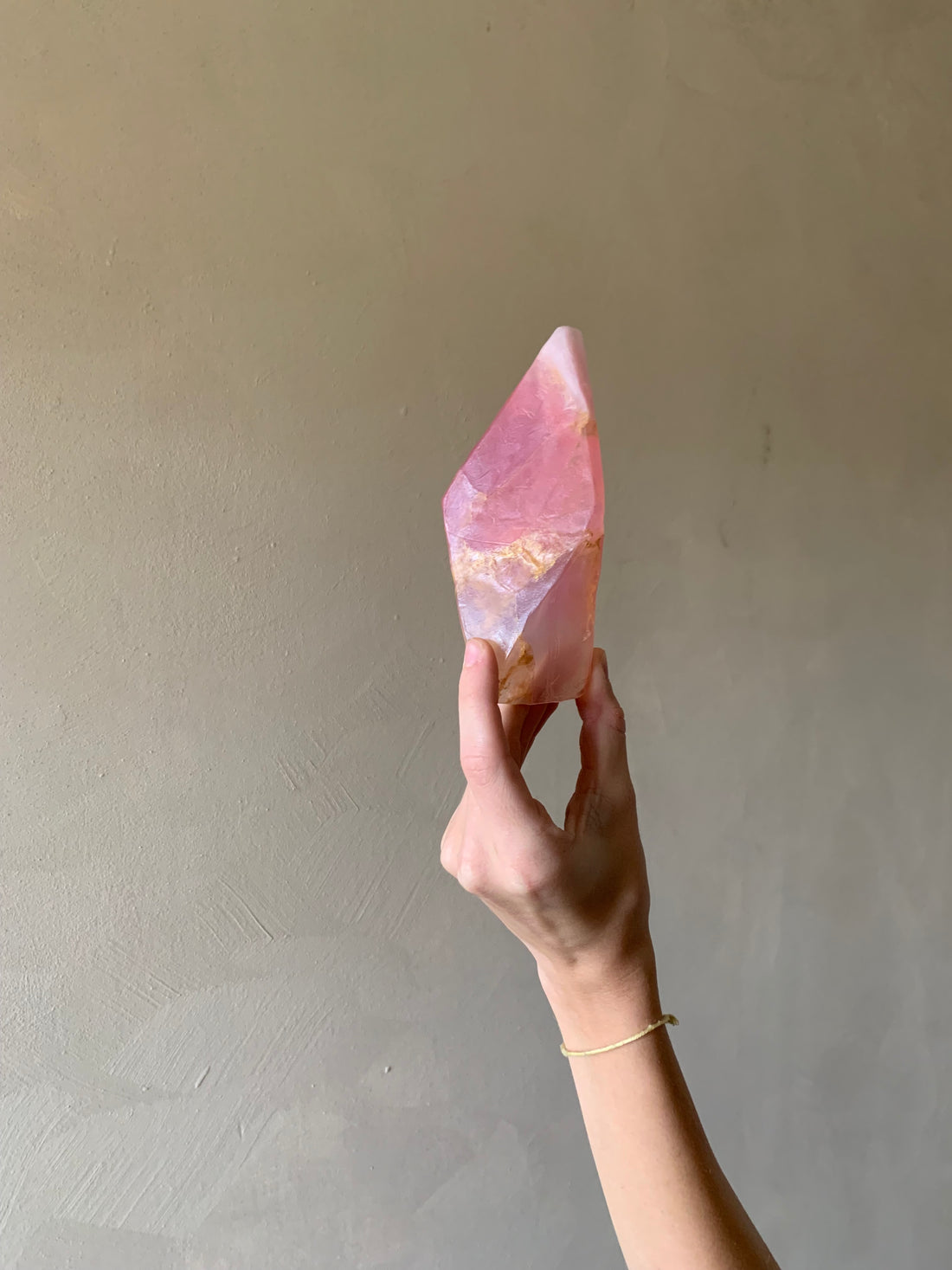 Edelsteinseife Rosenquarz - Frau Gold