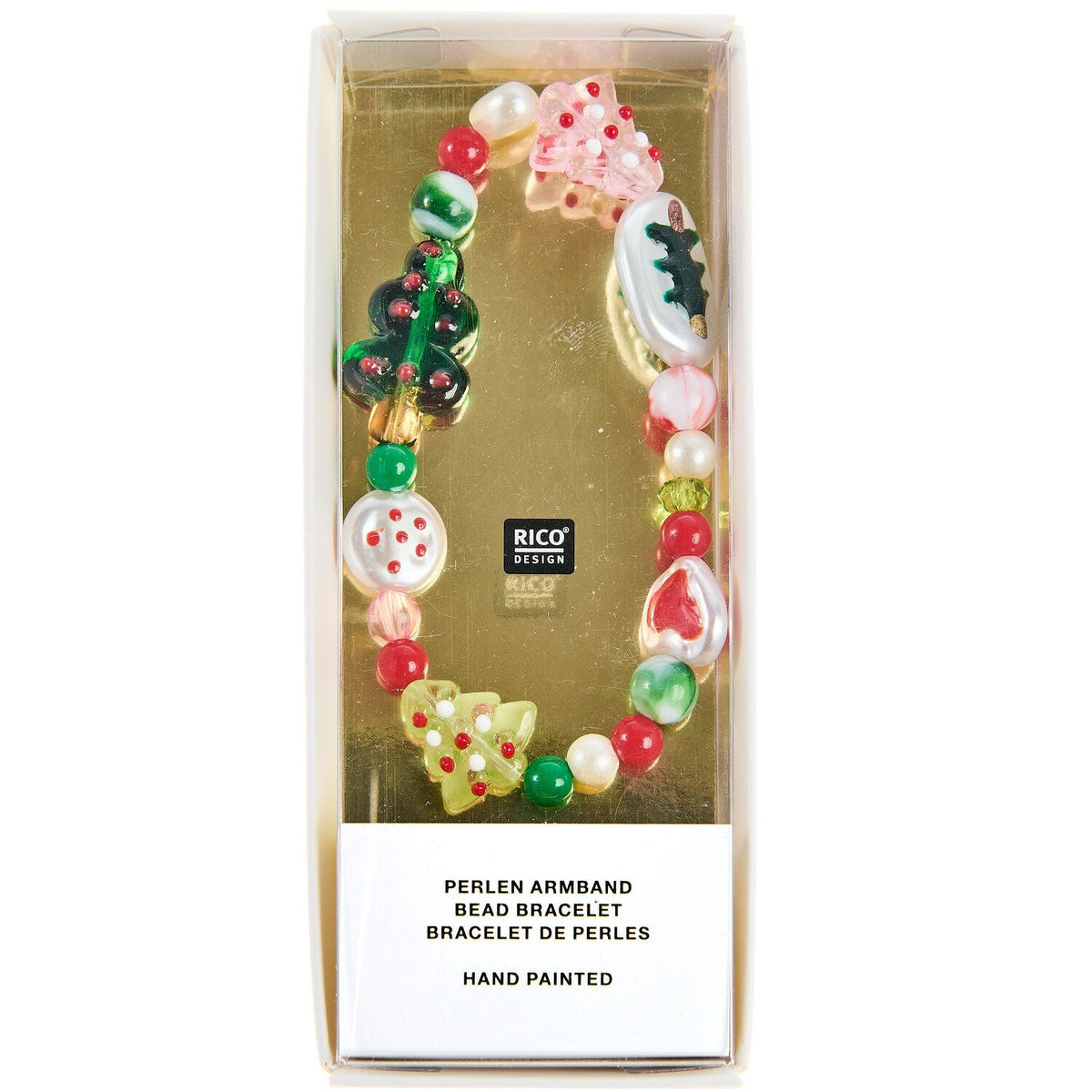 Readymade-Armband „Shiny Christmas Trees“