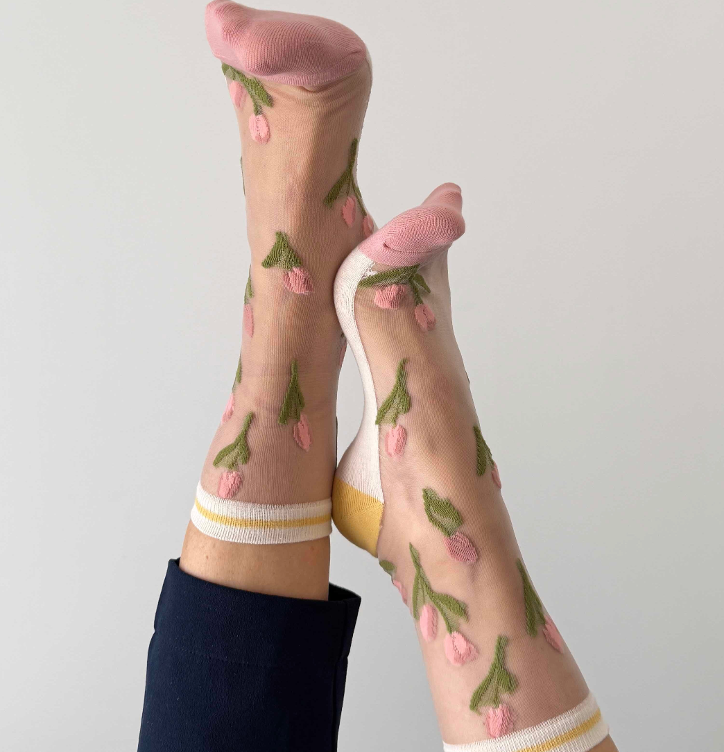 Camélia – kleine, verspielte Tulpensocken - Frau Gold