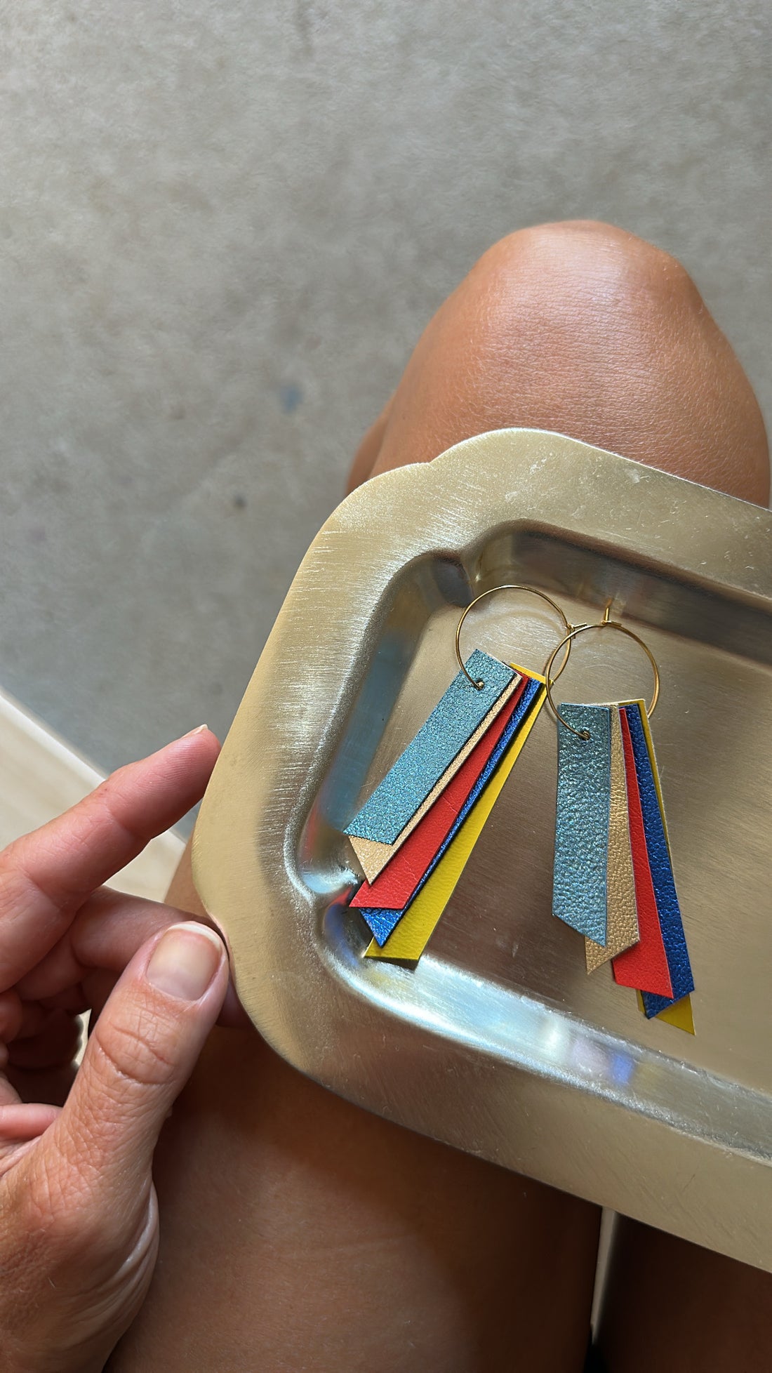 Bauhaus Ohrring Disco - multi - Frau Gold