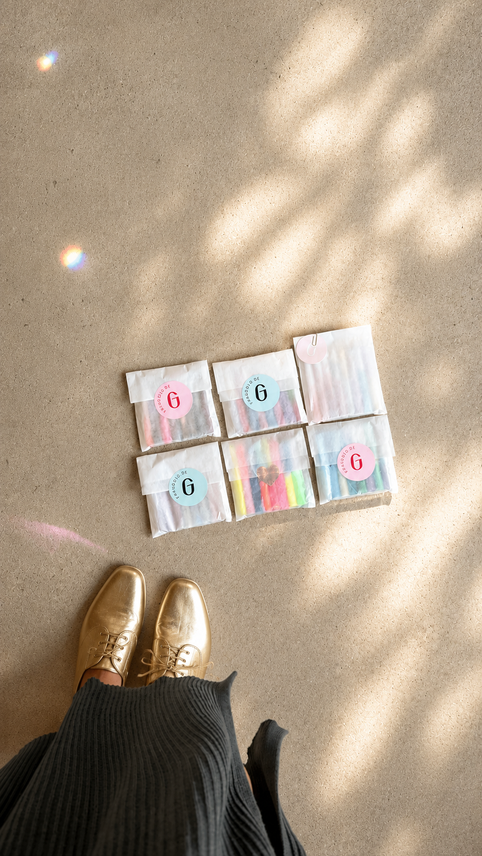 6er-Bundle Geburtstagskerzen kunterbunt – Frau Gold