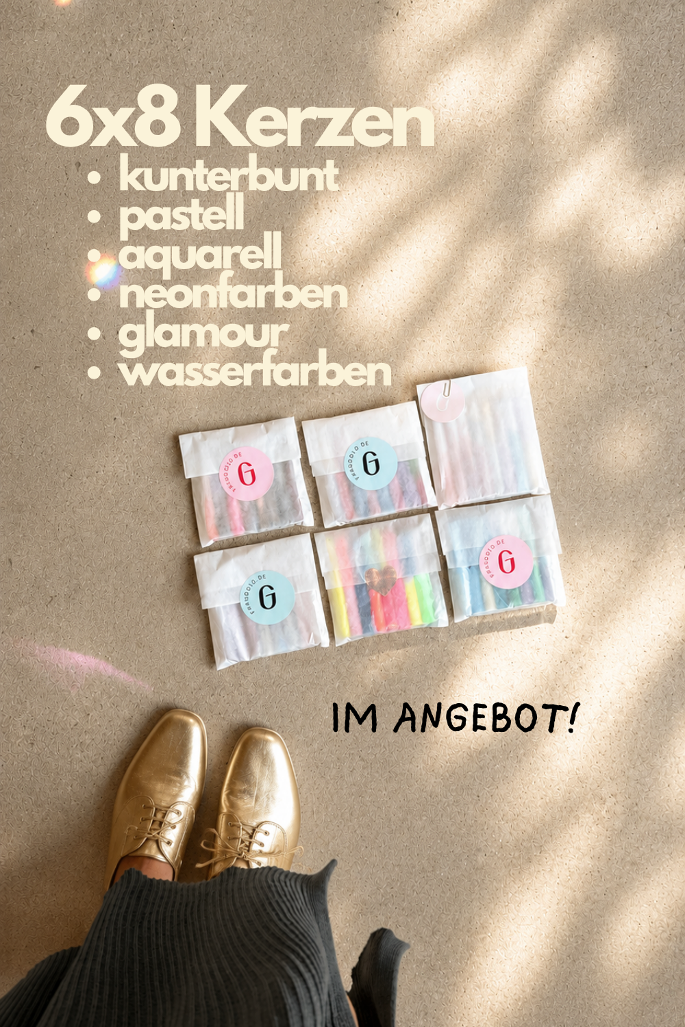 Geburtstagskerzen kunterbunt – 6er-Bundle