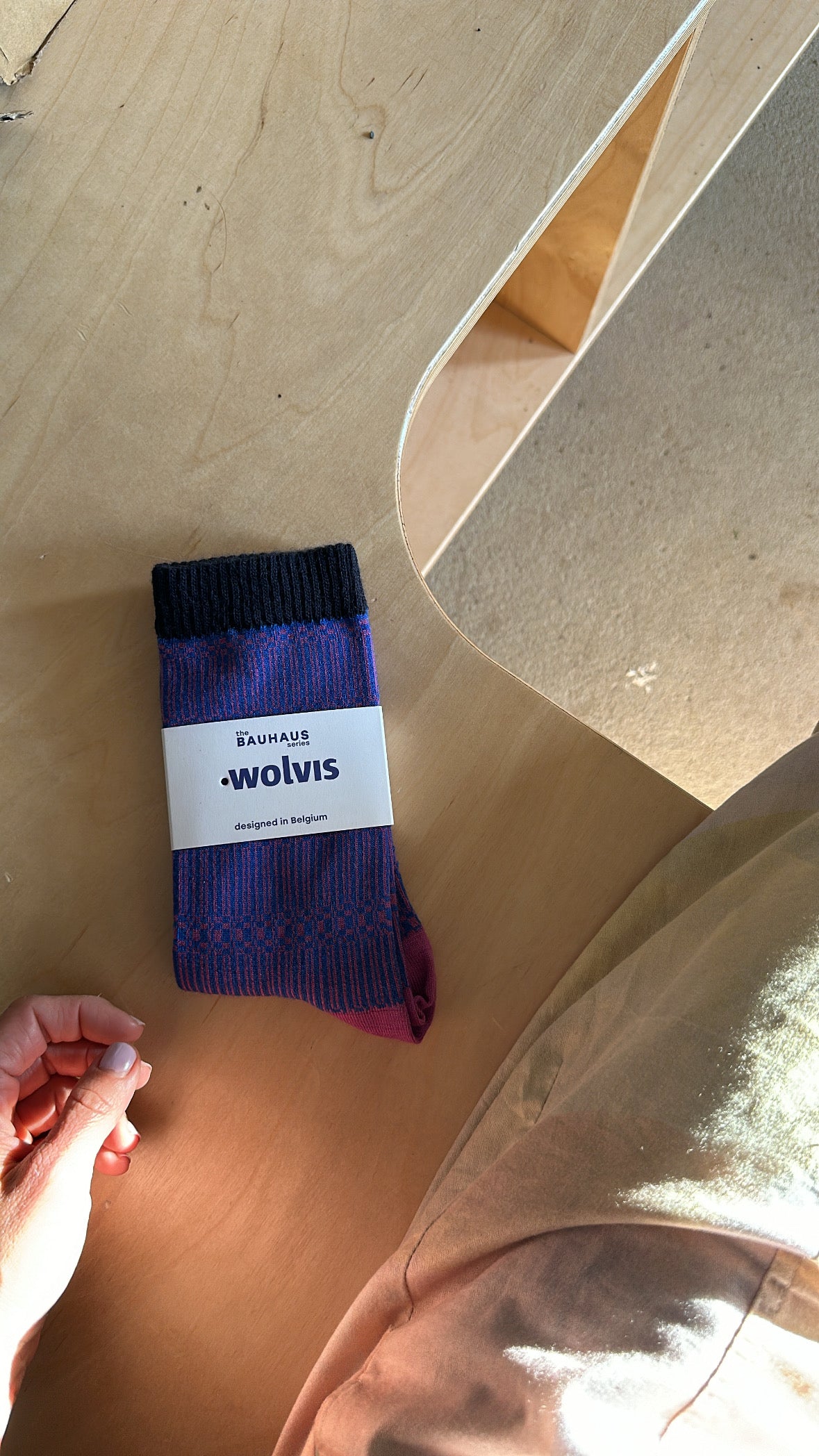 Wollsocken Bauhaus - Purple