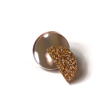 Konfettibrosche Goldsparkle