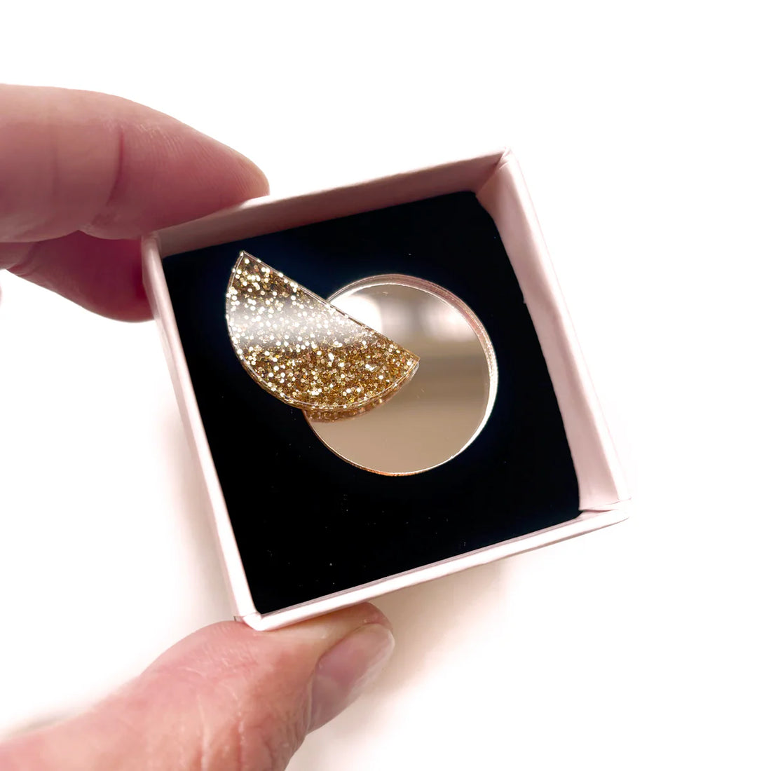 Konfettibrosche Goldsparkle