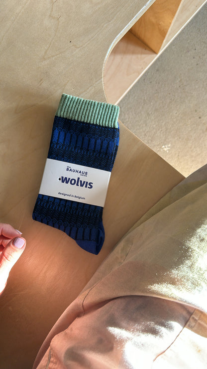 Wollsocken Bauhaus - Cobalt