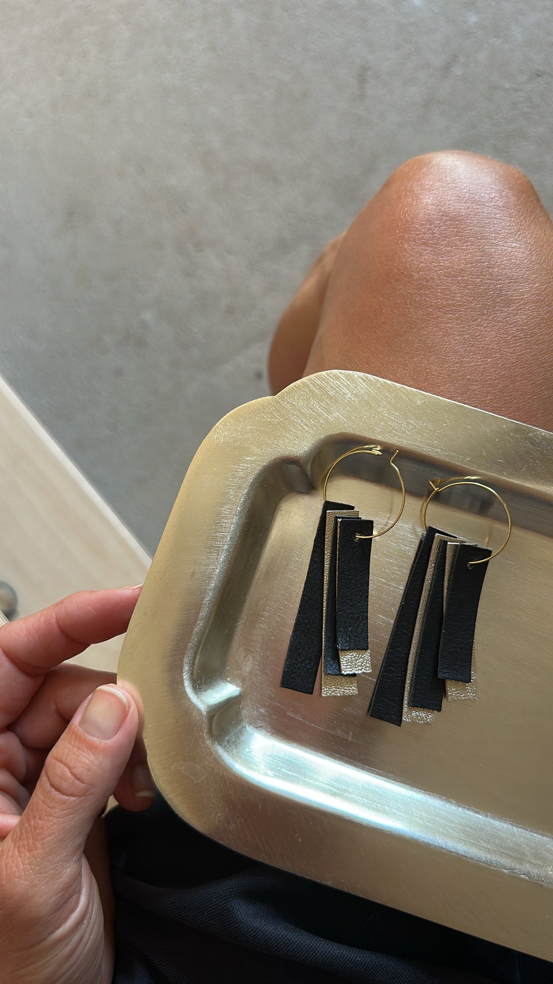 Bauhaus Ohrring Disco - silver - Frau Gold