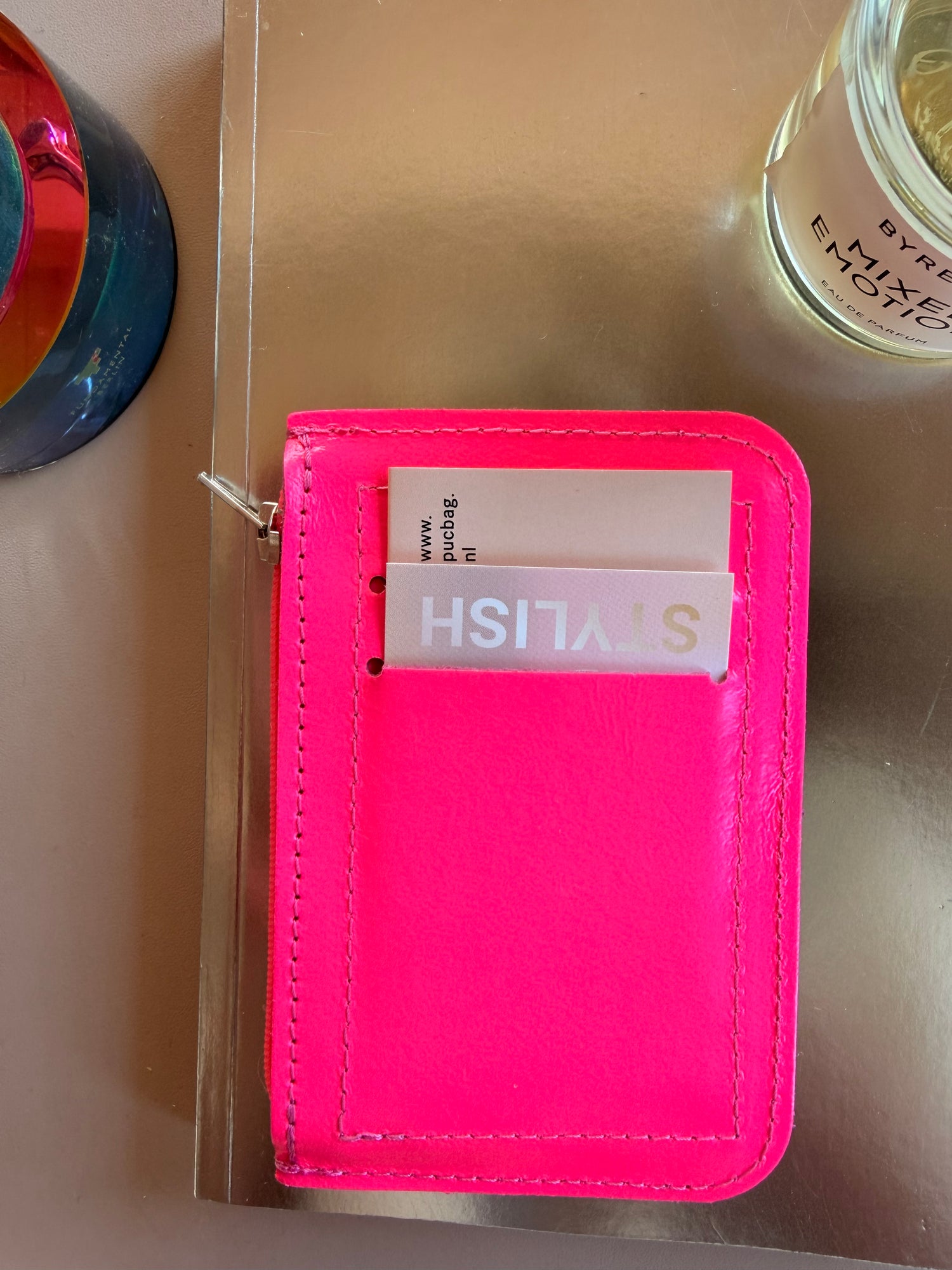 Easy Wallet – Ledergeldbörse in Neonfarben