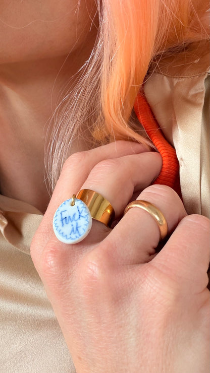 Vorbestellung Charm- Ring »Fuck it«