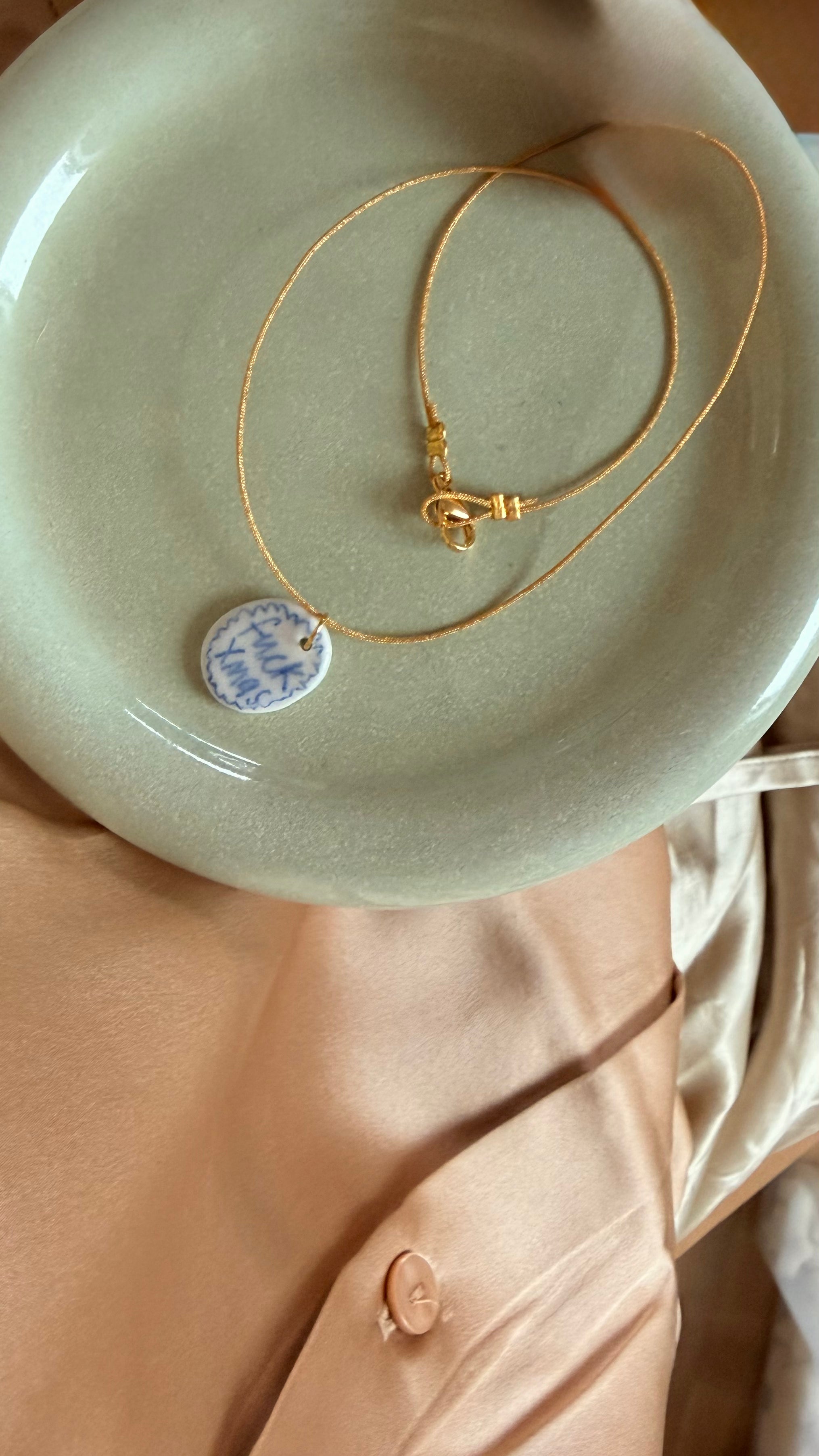 Porzellan-Kette »Fuck x-mas«