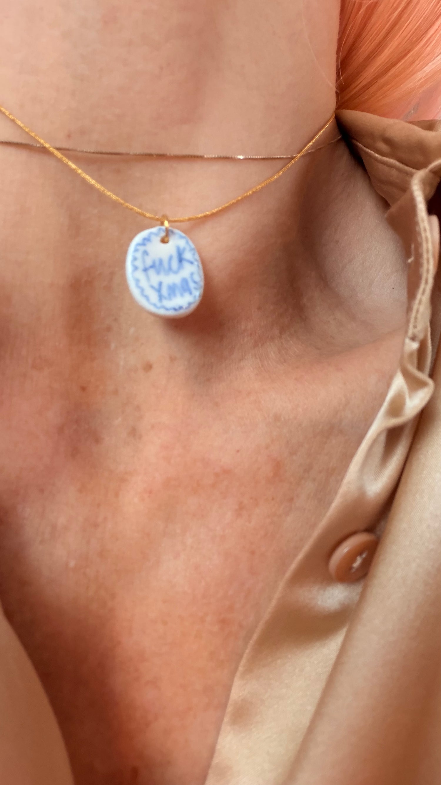 Porzellan-Kette »Fuck x-mas«