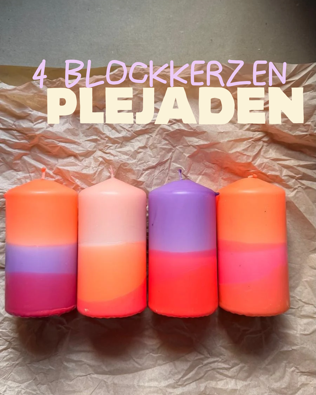 4 Blockkerzen Plejaden