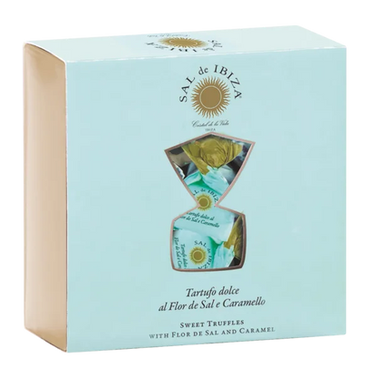 Tartufi dolci Flor de Sal e caramello salato, Geschenkbox - Frau Gold