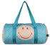 „LOQI SMILEY Geometric Recycled Weekender – großer Weekender mit buntem geometrischem SMILEY®-Print, aus 100 % recyceltem Material, 25 × 50 × 25 cm"