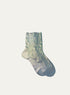 One ribbed laminated- silk socks - Frau Gold