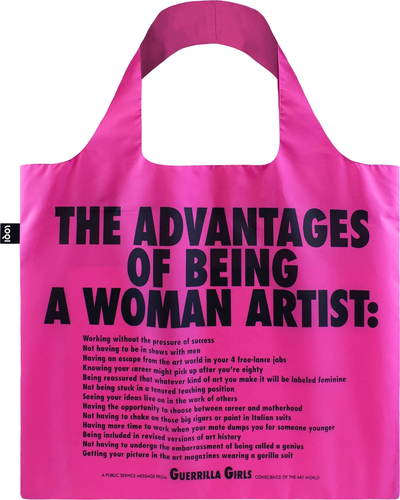 LOQI x GUERRILLA GIRLS The Advantages Of Being A Woman Artist Recycled Bag