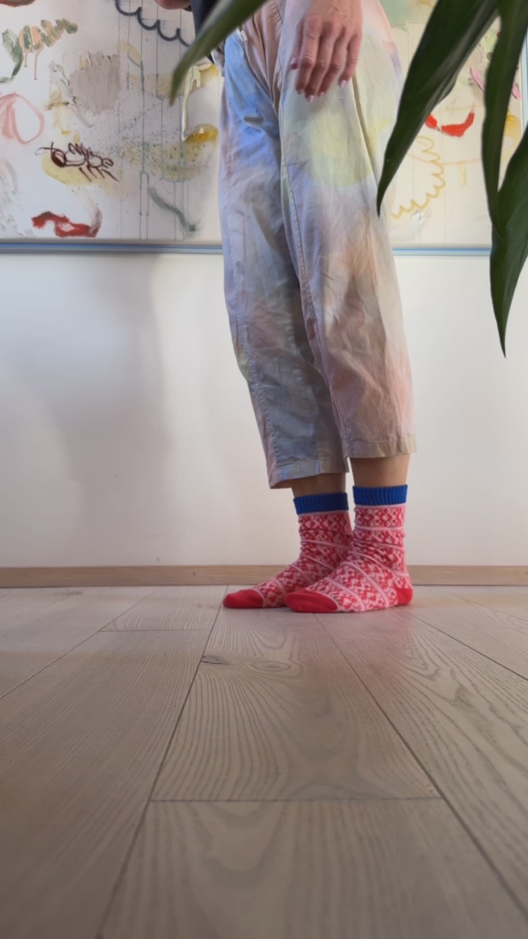 Wollsocken Bauhaus - Coral