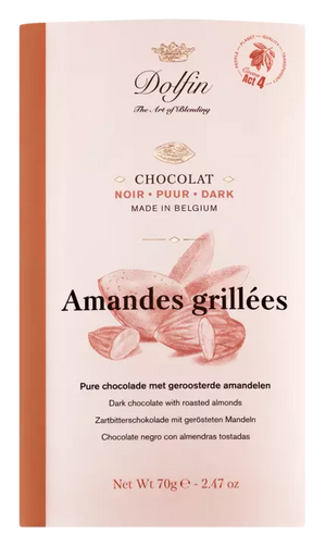 Belgische Vollmilchschokolade mit gerösteten Mandeln