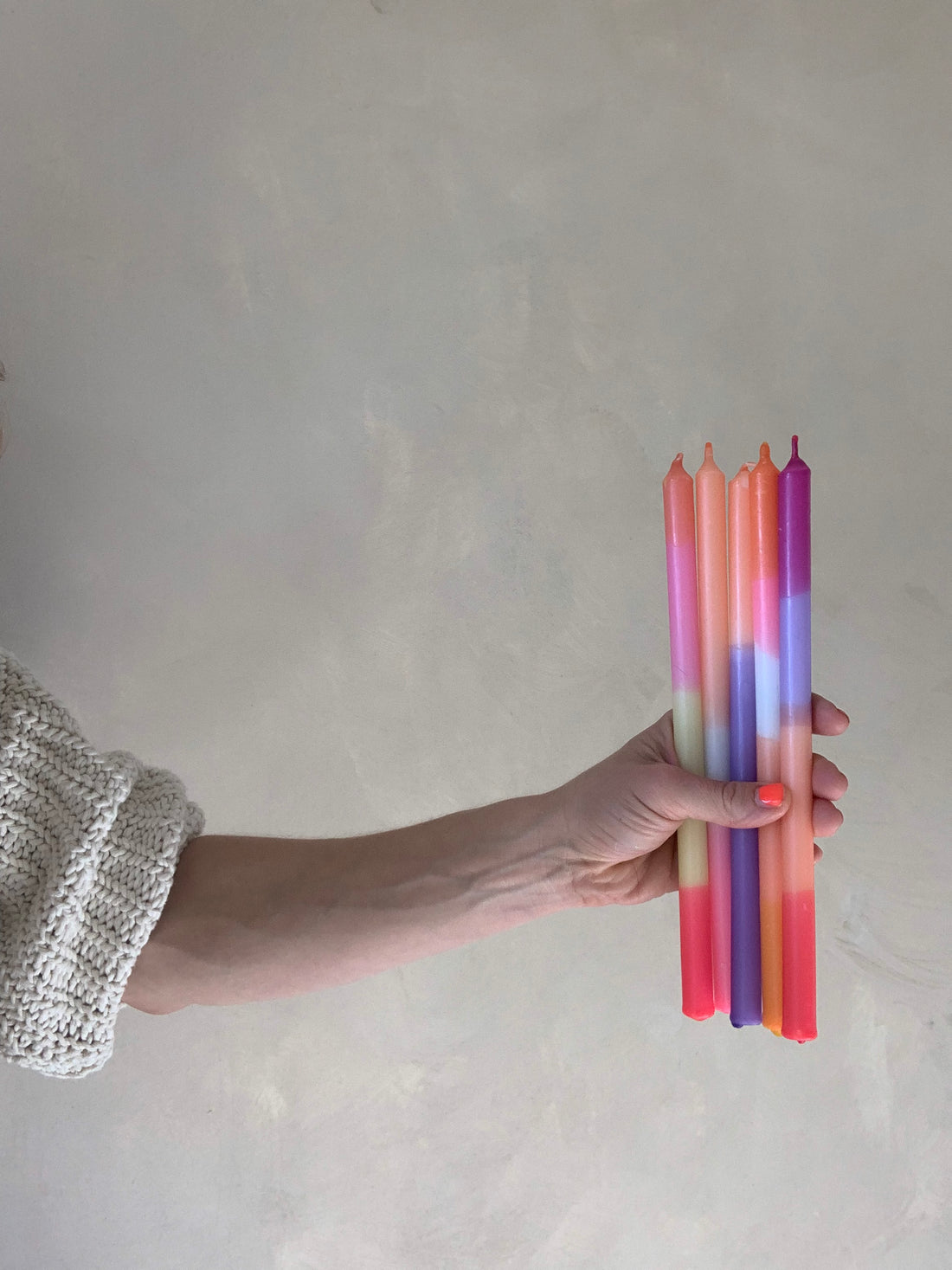 5 schmale Tafelkerzen- Plejaden - Frau Gold