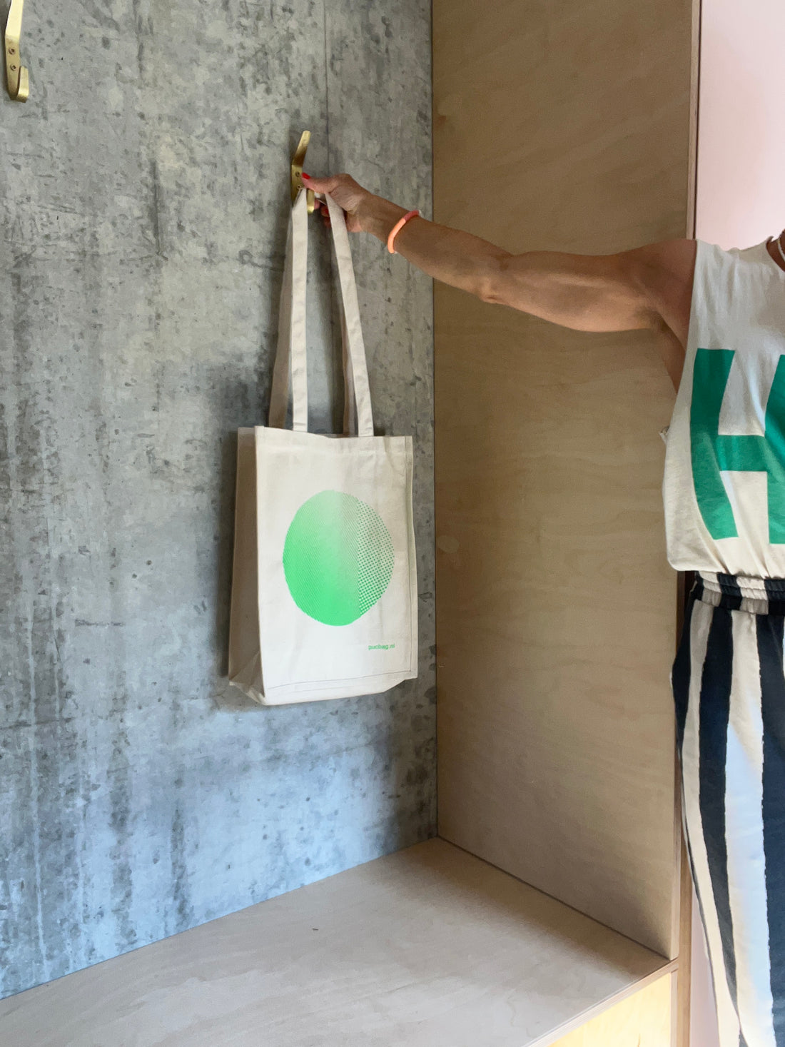 Totebag Shopper Neon Green