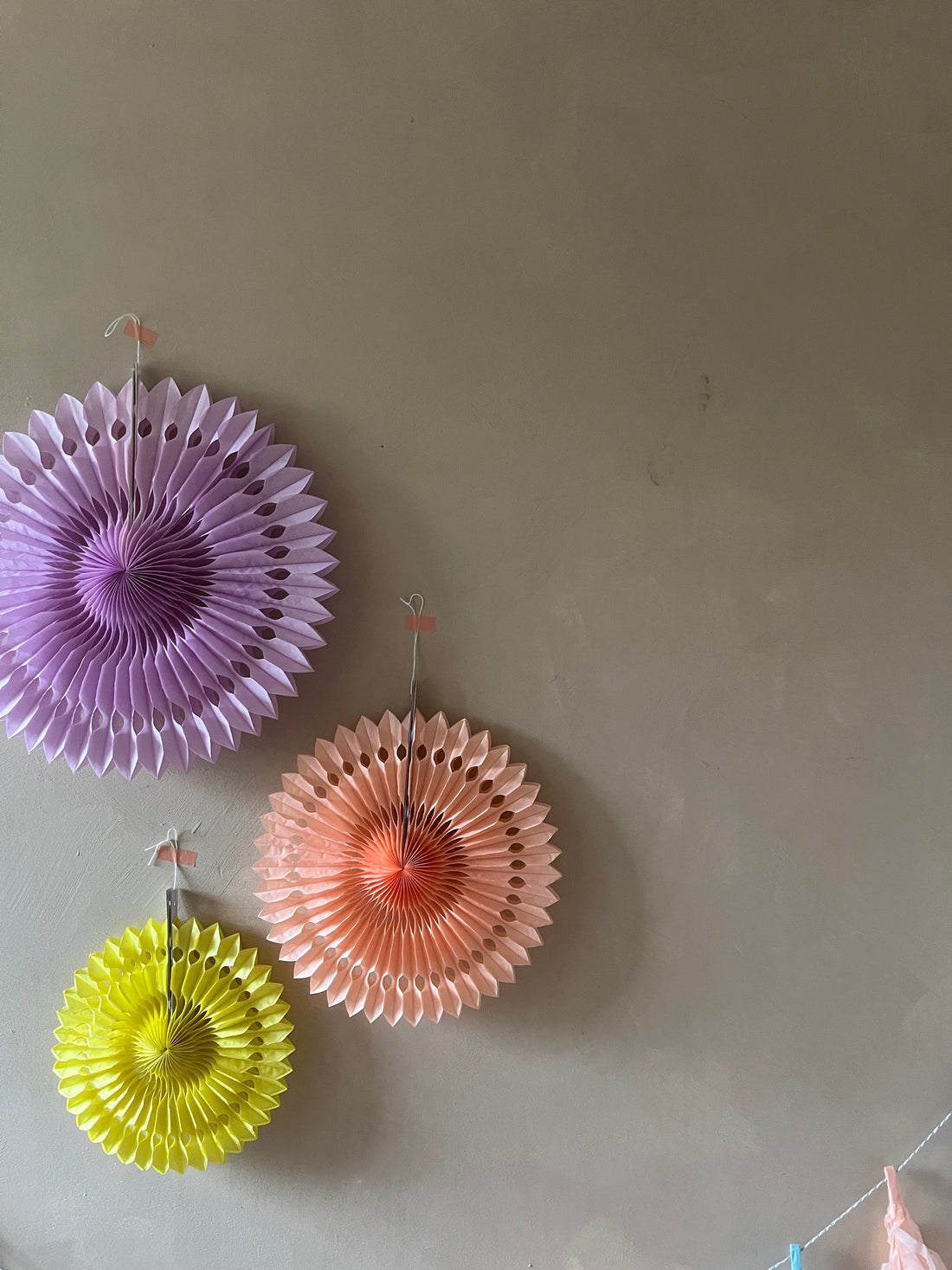 Wabenpapierblumen, 3 Stück - Frau Gold